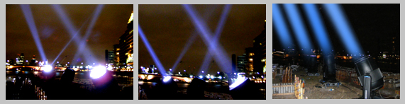 Searchlights for London's Thames Festival