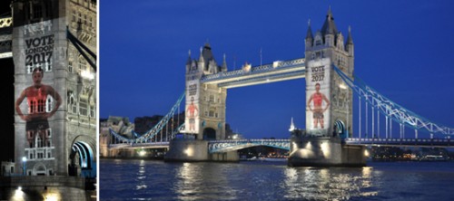 Building Projection onto Tower Bridge | EMF Technology