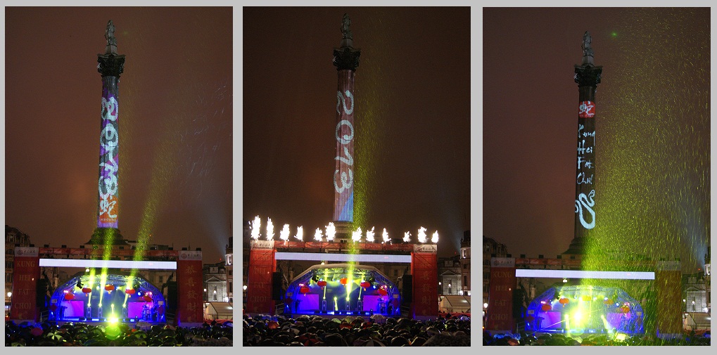 Nelson Column searchlights and projections